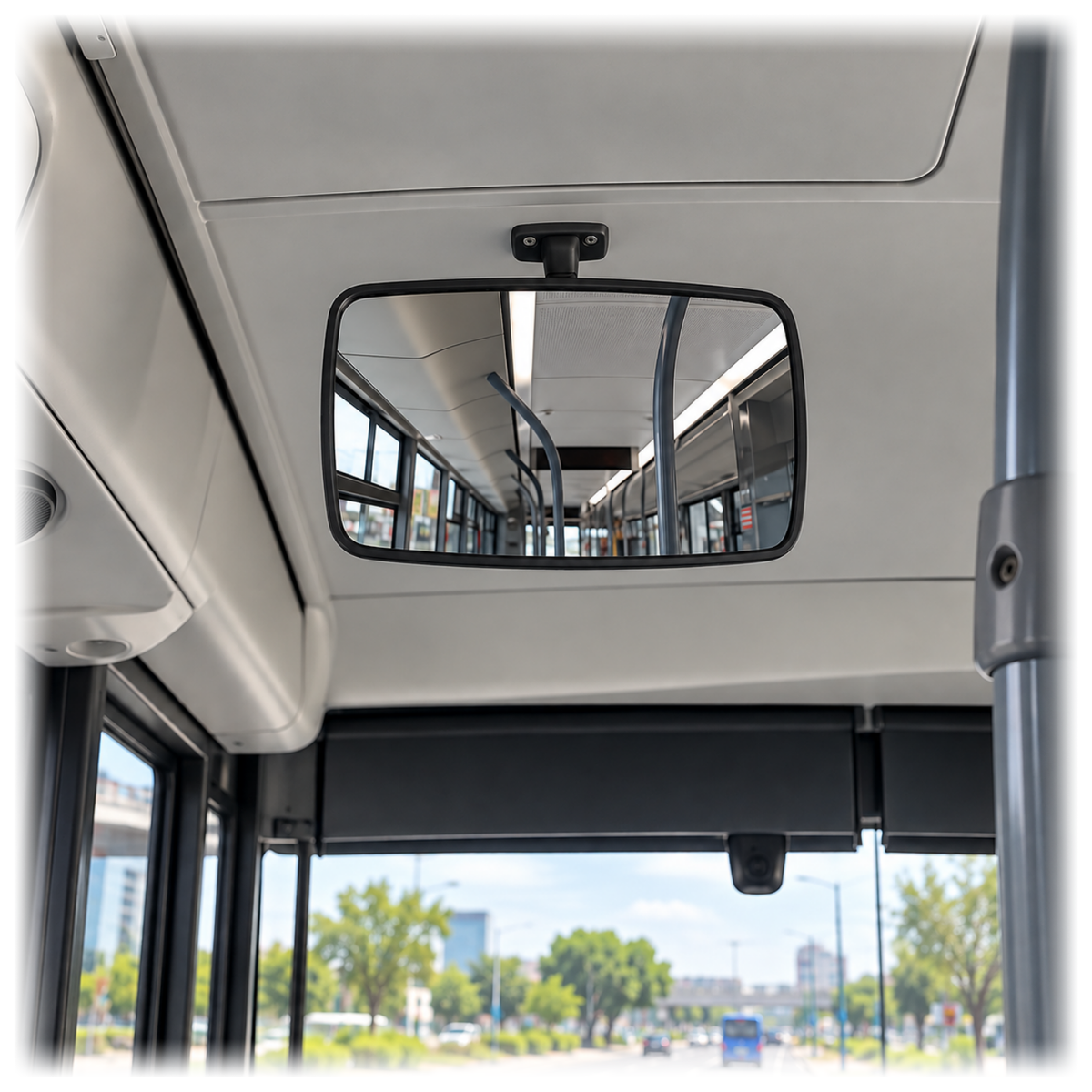 Retrovisor Plástico Luna Plana Soporte Metálico