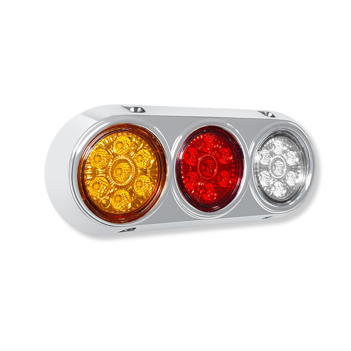 Lámpara LED Triple Base Alta Cromada