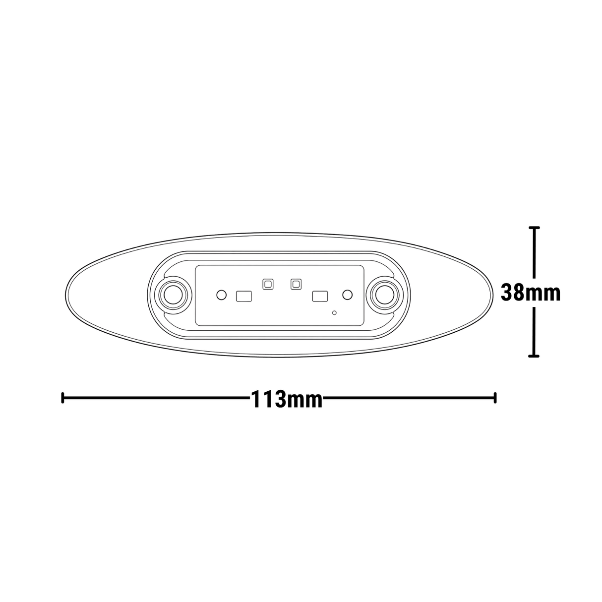 Lámpara LED Lateral Base Cromada
