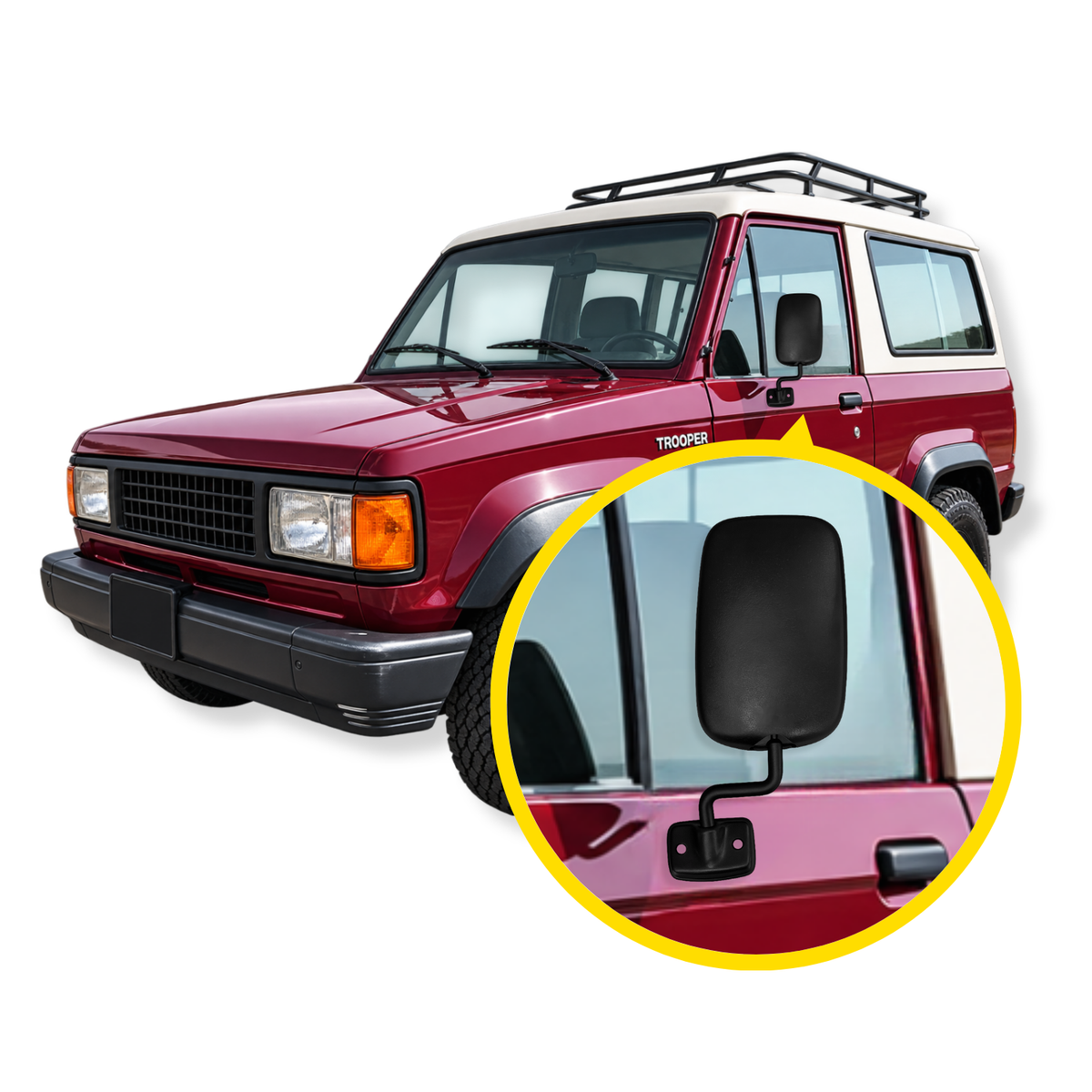 Espejo Plástico Mitsubishi Trooper
