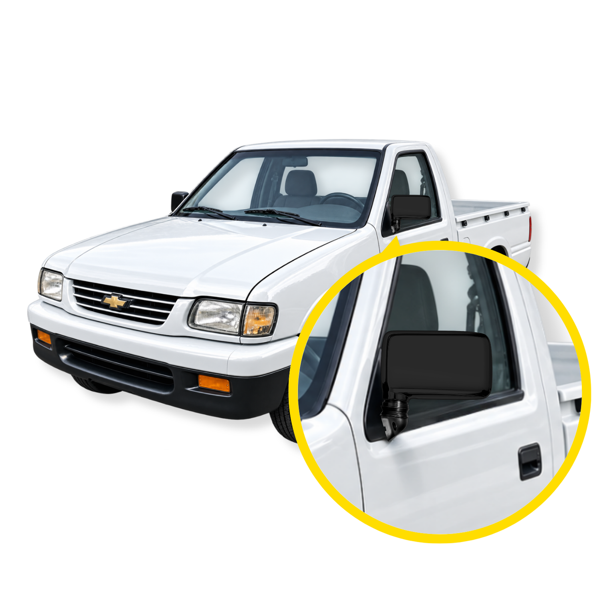 Espejo Negro Chevrolet LUV 1600/2000