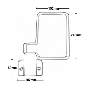 Espejo Cromado Toyota Macho Soporte Corto