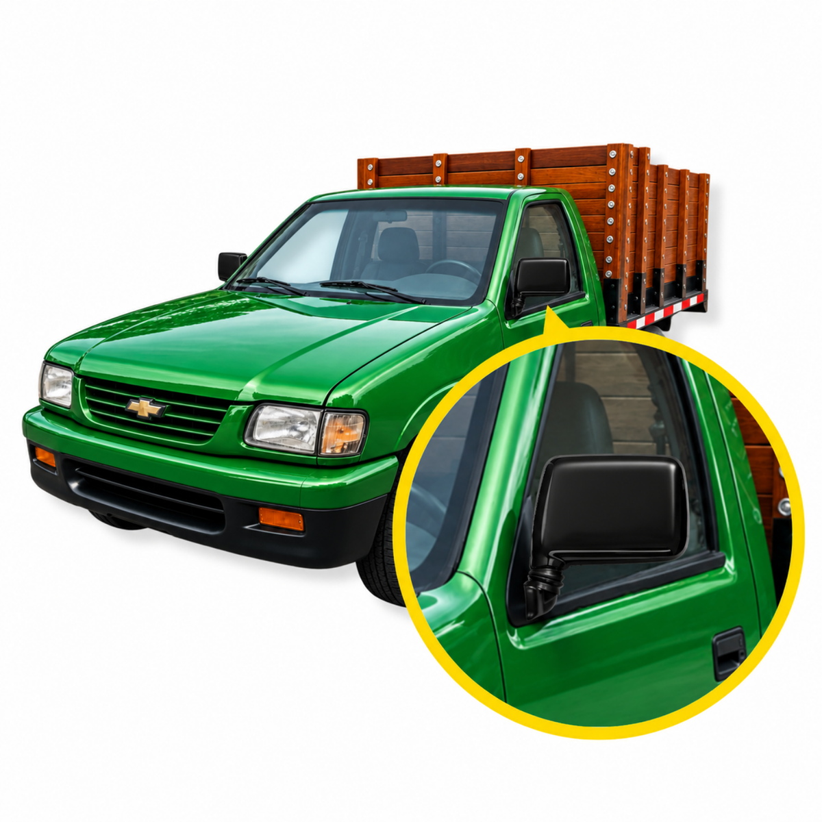 Espejo Negro Chevrolet LUV 2300