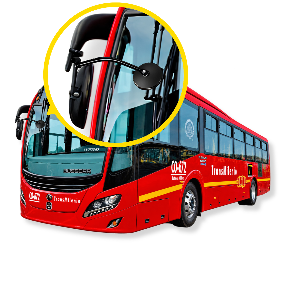 Espejo Auxiliar con Soporte Largo