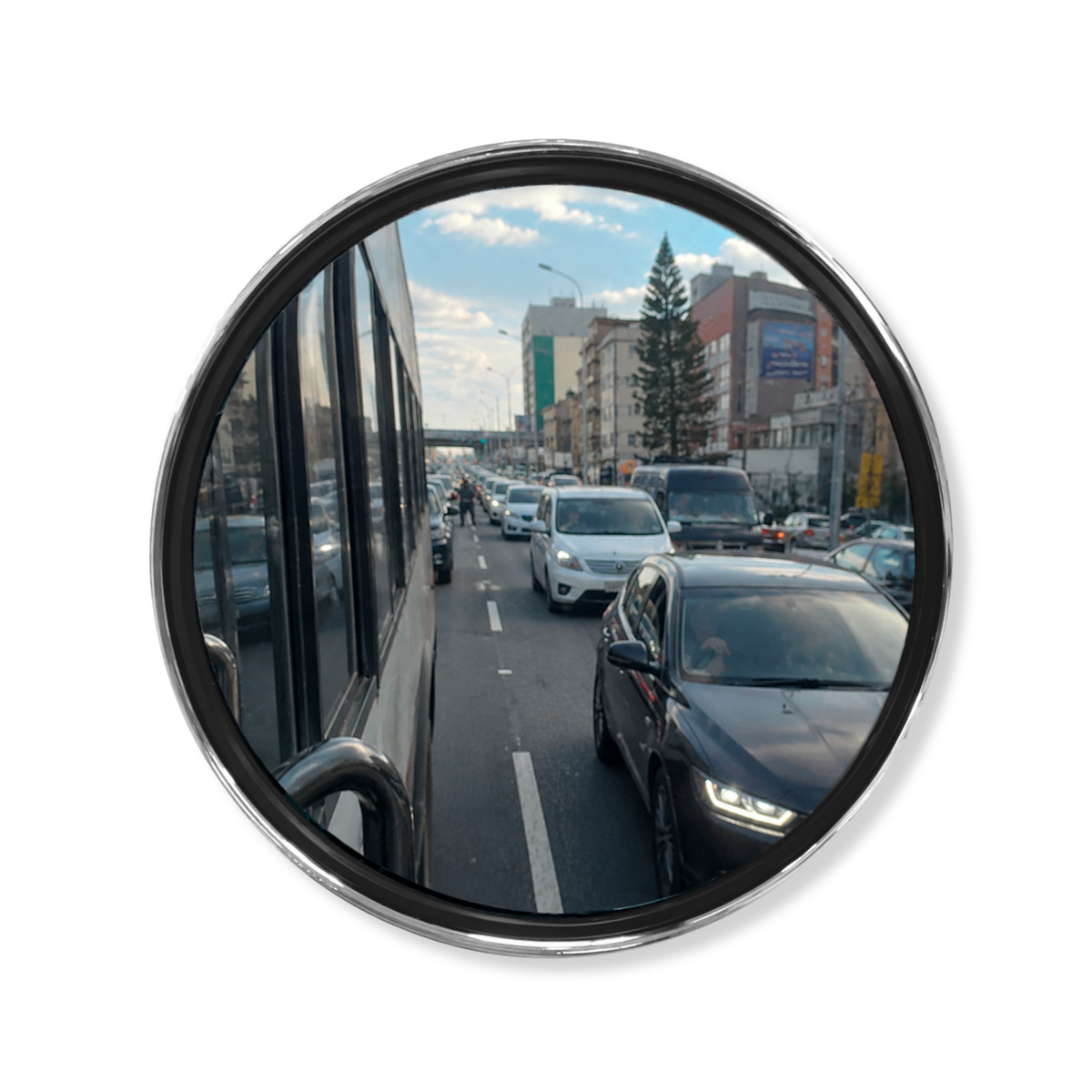 Espejo Cromado Auxiliar para Bus