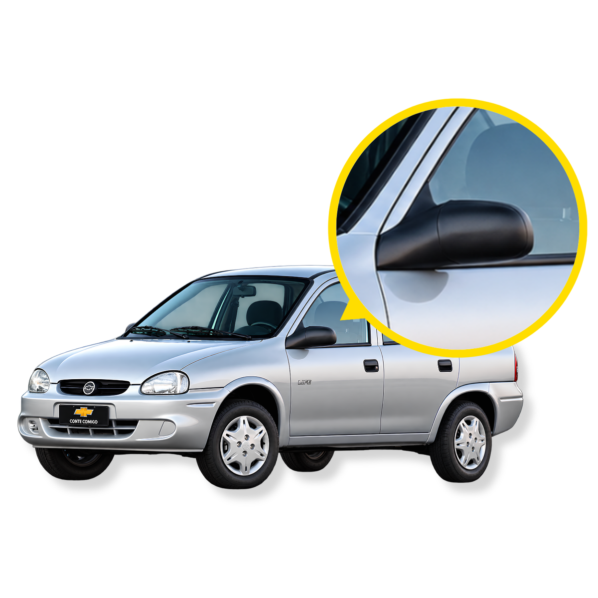 Espejo Plástico Chevrolet Corsa