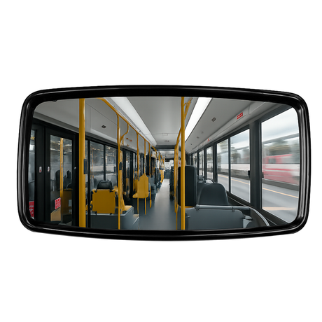 Retrovisor Plástico Luna Plana Soporte Metálico