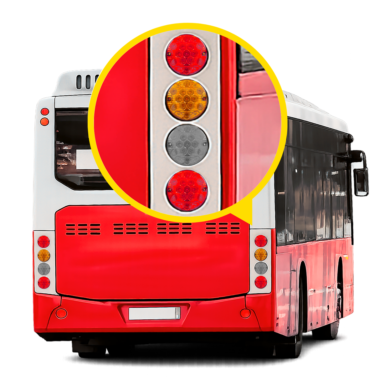 Lámpara LED Ø125mm Bus Transporte Masivo