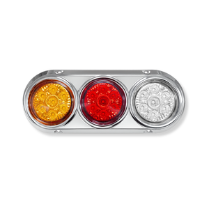 Lámpara LED Triple Base Alta Cromada