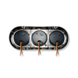 Lámpara LED Triple Base Alta Cromada