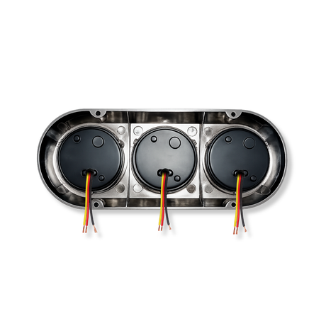 Lámpara LED Triple Base Alta Cromada