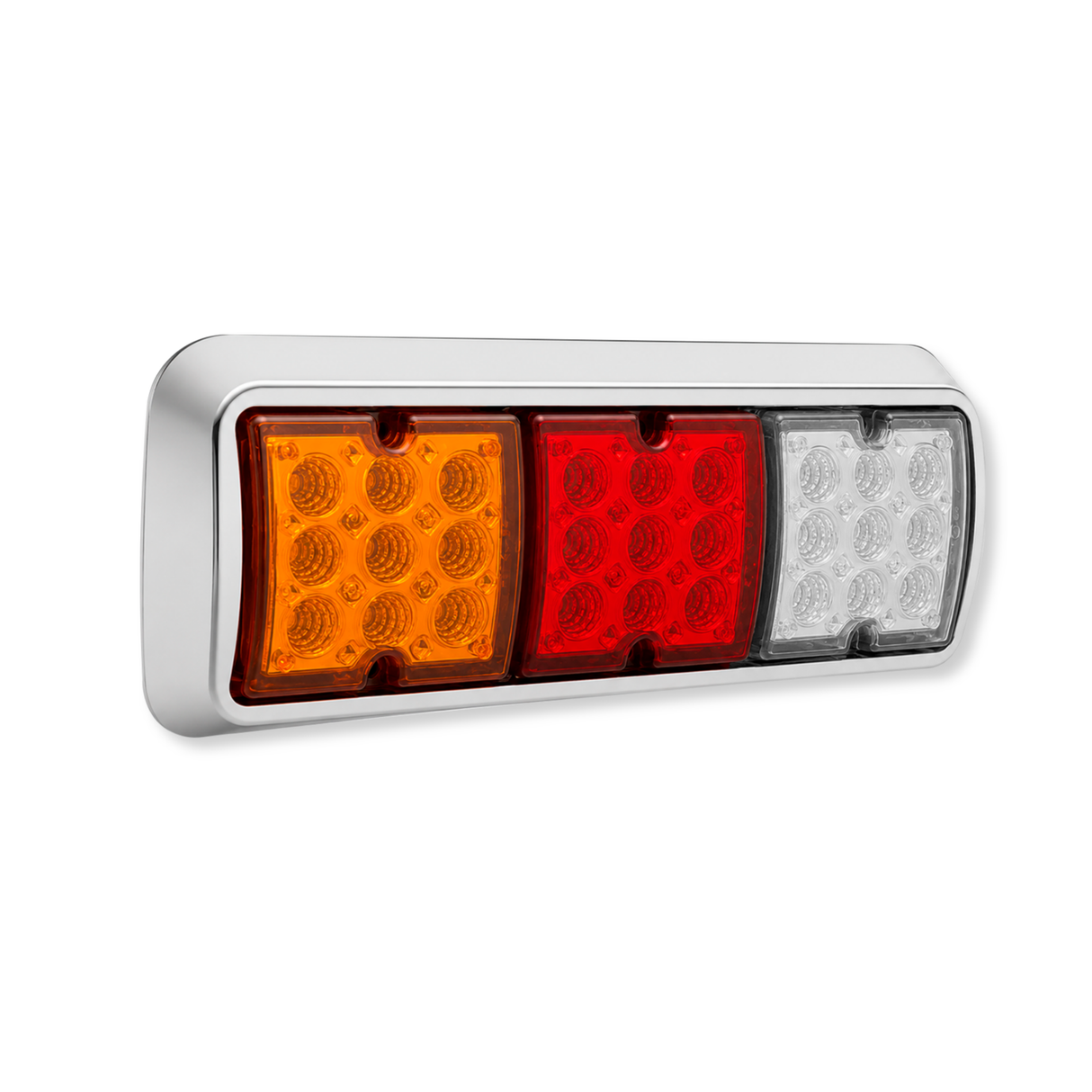 Lámpara LED Triple Base Alta Cromada