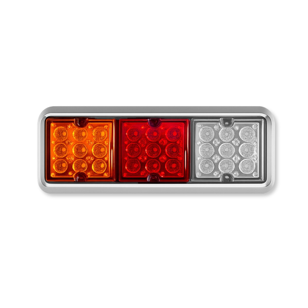 Lámpara LED Triple Base Alta Cromada