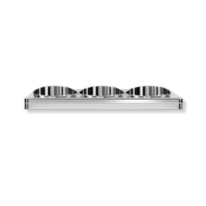 Lámpara LED Triple Base Cromada Con Visera