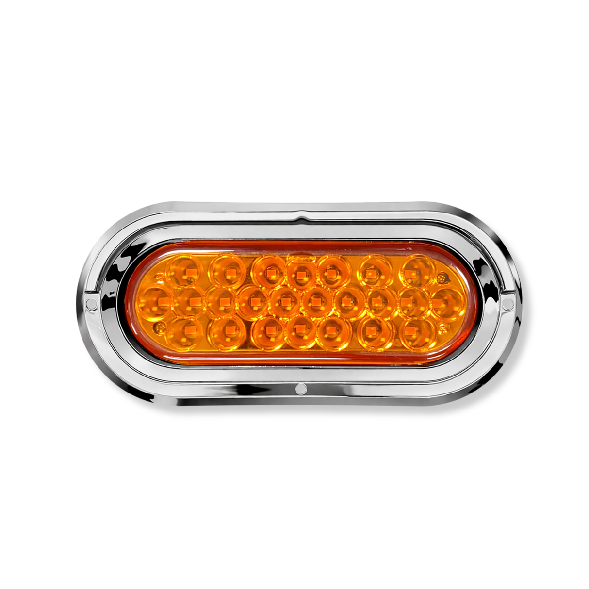 Lámpara LED Ovalada Con Visera Aro Plástico Cromado