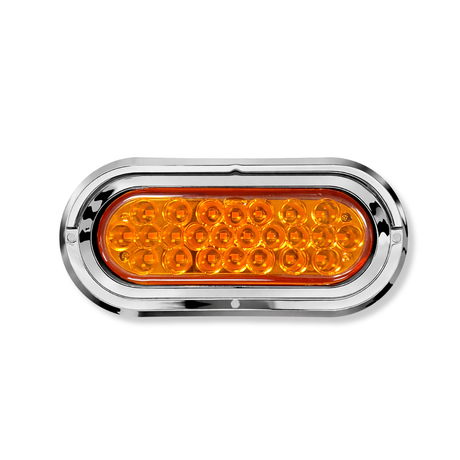Lámpara LED Ovalada Con Visera Aro Plástico Cromado