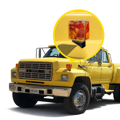 Lámpara Semáforo Cromado Ford Soporte Plano/Curvo