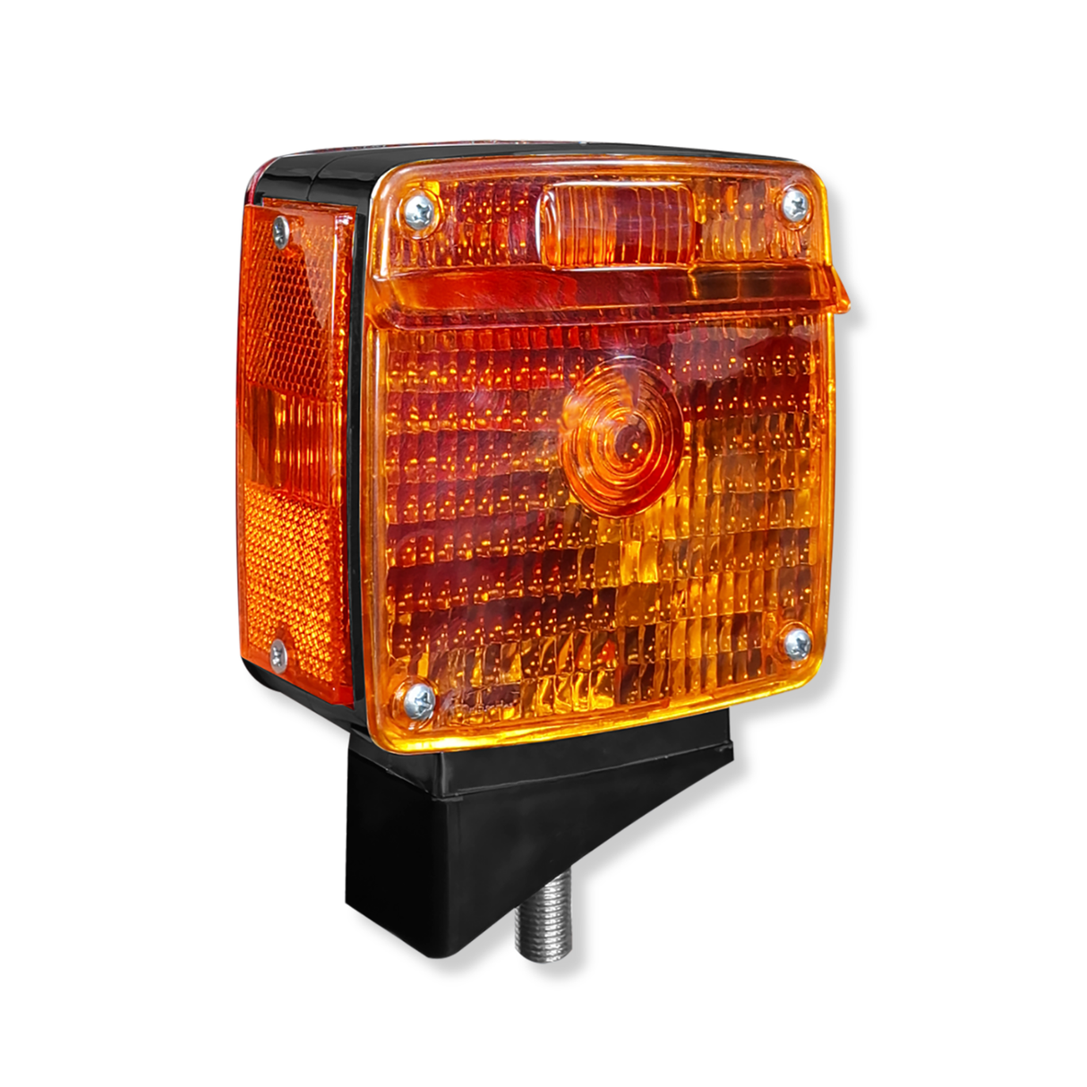 Lámpara Semáforo Negro Ford Soporte Plano/Curvo