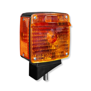 Lámpara Semáforo Negro Ford Soporte Plano/Curvo