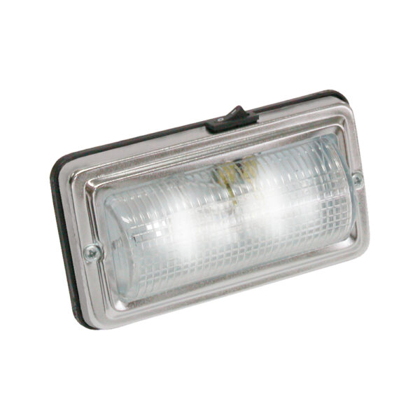 Lampara led de cabina cristal interior con switch sobreponer universal