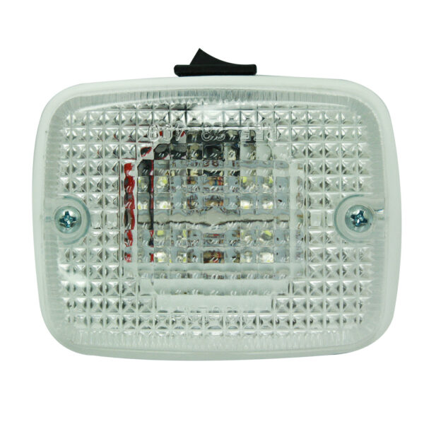 Lampara led cristal interior de cabina plástica de sobreponer con switch universal