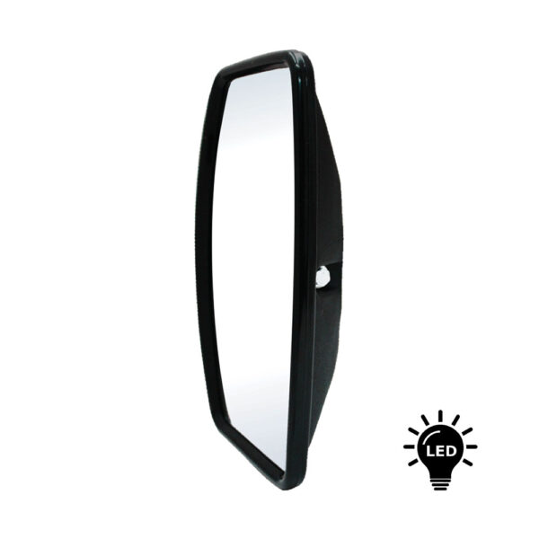 Espejo retrovisor externo plástico negro con luz direccional led