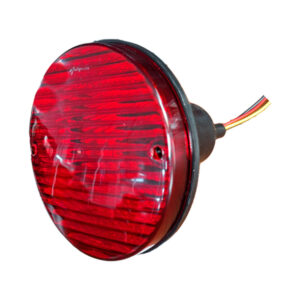 Lampara roja lente acanalado de 2 filamentos de 155mm con ajuste tornillo pasante