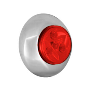 Lampara led roja con aro cromado de doble intensidad multivoltaje