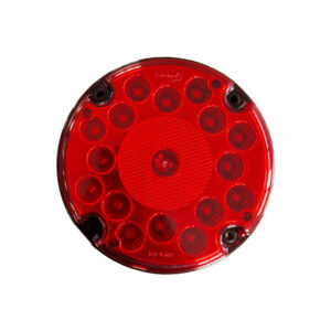 Lampara redonda plana led rojo lente rojo multivoltaje