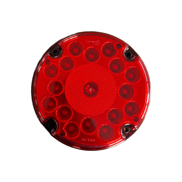 Lampara redonda plana led rojo lente rojo multivoltaje